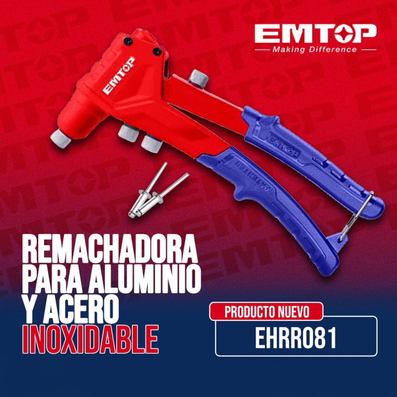 Remachadora Manual 8 Marca Emtop EHRR081 - Mayzap Tornillos y Herramientas
